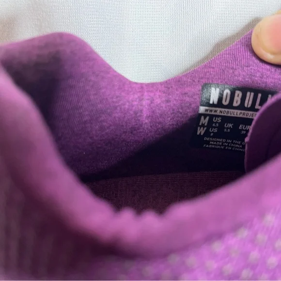 NOBULL purple and pink camo super fabric trainer shoes Sz 6.5M 8WM - Picture 4 of 10